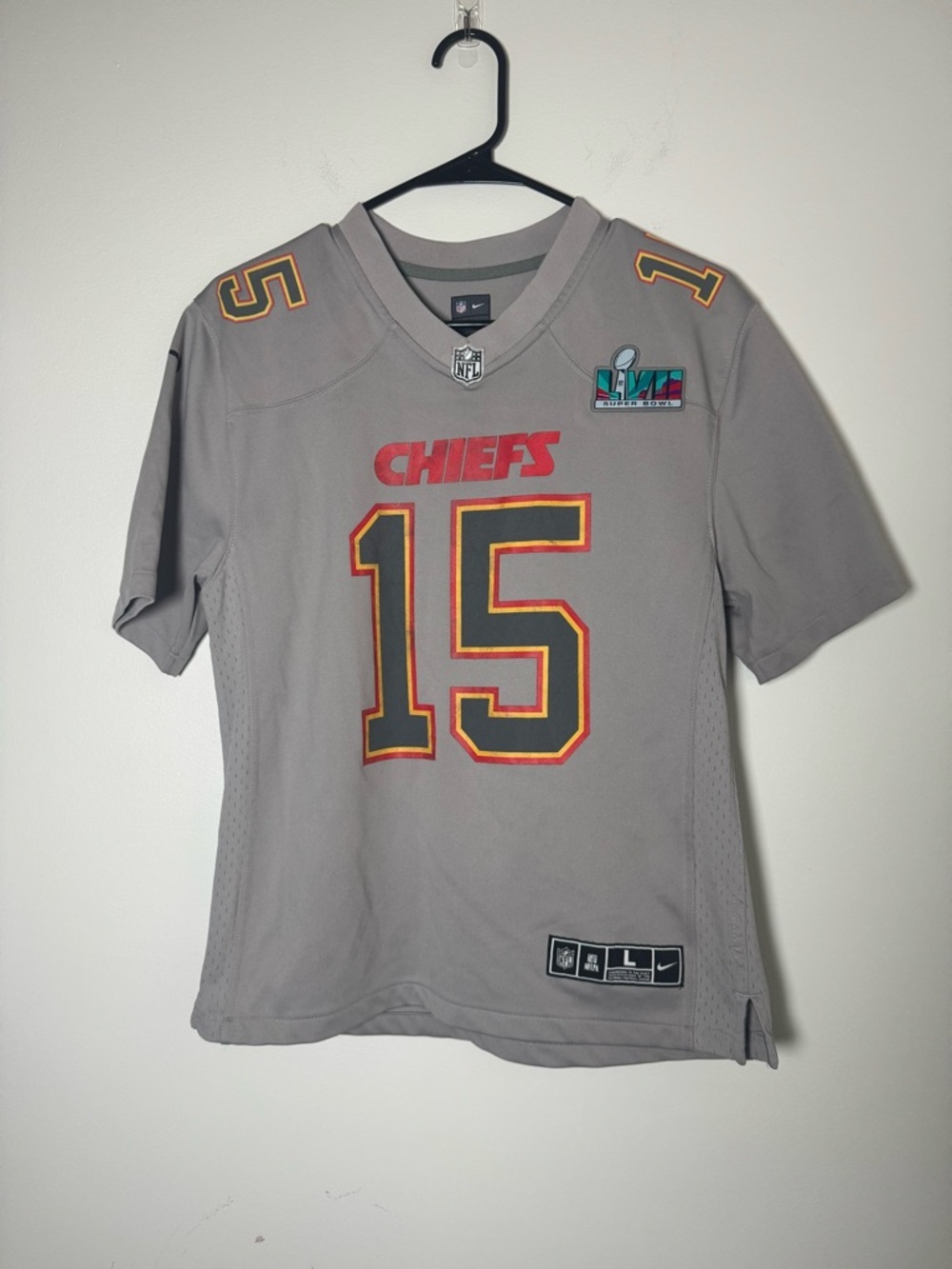 Nike Chiefs Mahomes #15 Jersey Youth L Super Bowl LV Patch
